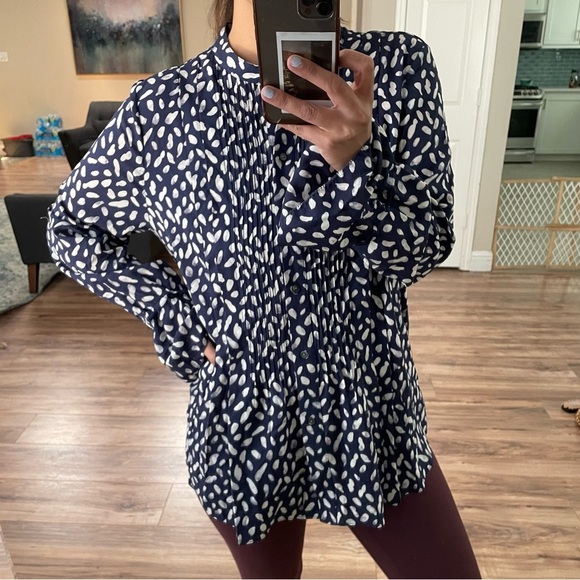 3.1 Phillip Lim Silk Flowy Button Down Blouse - Picture 2 of 9